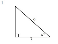 Cosine ratio - Finding angles 1